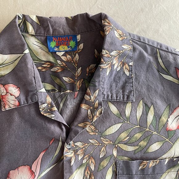Men’s Hawaii Blues Vintage Floral Shirt – Size L – Light Purple – Excellent Cond - Picture 4 of 6